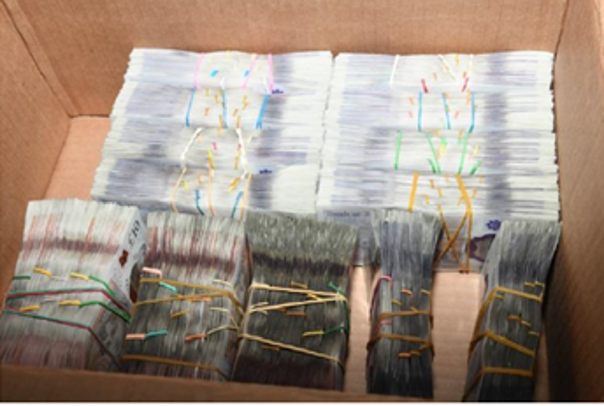 Some of the seized cash (NCA)
