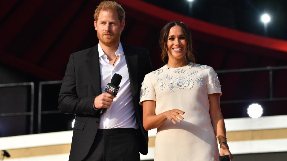 Prince Harry and Meghan Markle at Global Citizen Live on September 25, 2021 in New York City.