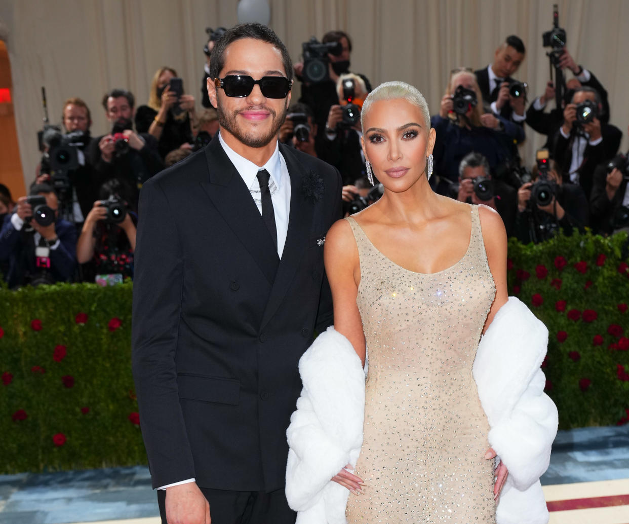 NEW YORK, NEW YORK - MAY 02: Pete Davidson and Kim Kardashian attend The 2022 Met Gala Celebrating 