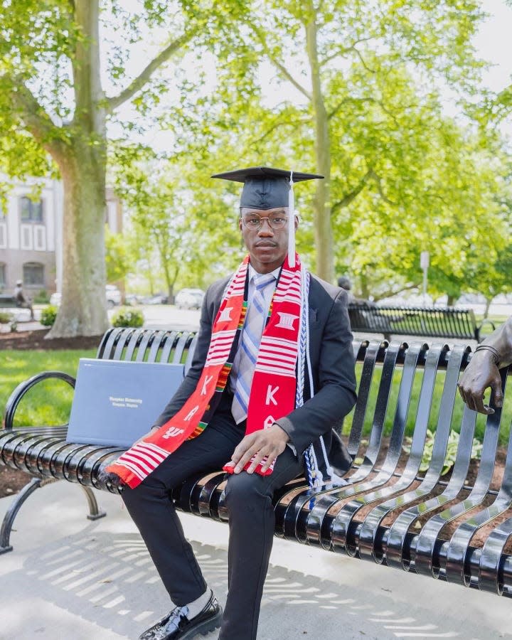 An unexpected additional $40,000 in scholarship money came Arthur Harrington's way after he made a call to the admissions office at Hampton University before he arrived as a student. The 2021 Cass Tech graduate repaid the university's trust by graduating in three years and now he is "ready to get involved" in community initiatives that uplift the city of Detroit.