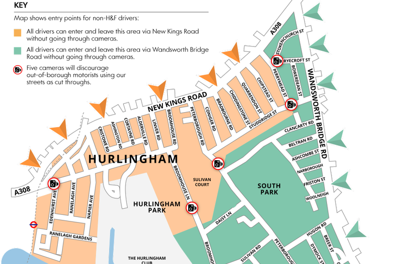 A map showing the South Fulham (West) CAN area