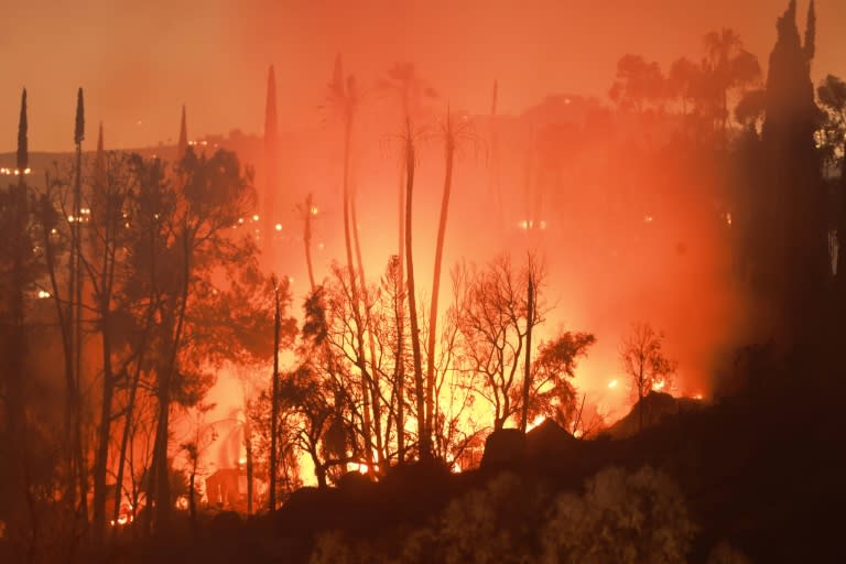 Dos incendios amenazan a localidades de Riverside, en California (David SWANSON)