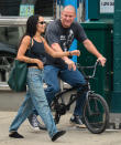 <p>Channing Tatum and Zoë Kravitz hang out together in N.Y.C.'s East Village on Aug. 18. </p>