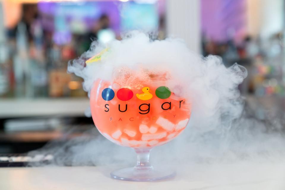 West Coast Sunset is a drink from the Sugar Factory that was designed by Kendall Jenner and is popular as a mocktail.