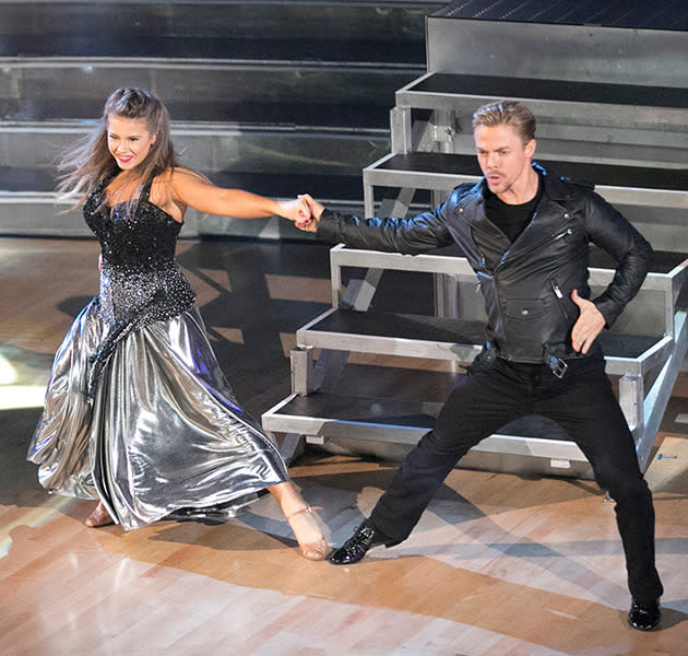 Bindi and her partner Derek Hough. Photo: Getty Images.