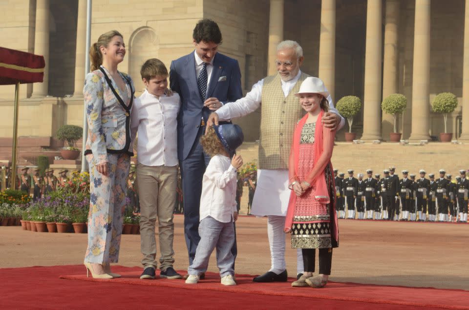 Or meeting the Prime Minister of India. Photo: Getty Images