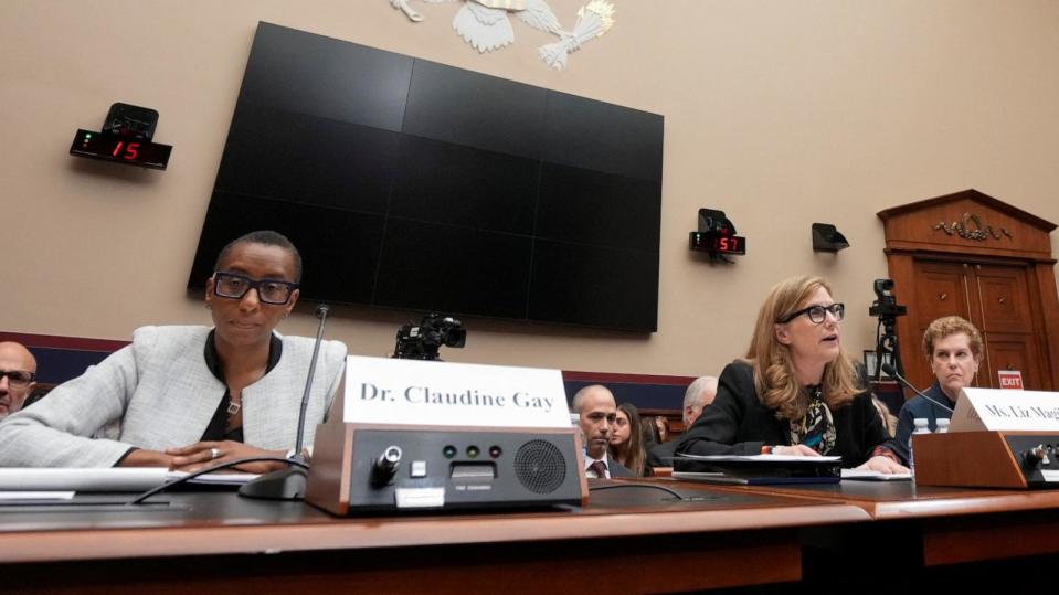 PHOTO: University of Pennsylvania President Liz Magill speaks during a House Education and The Workforce Committee hearing titled 'Holding Campus Leaders Accountable and Confronting Antisemitism' on Capitol Hill, Dec. 5, 2023.  (Ken Cedeno/Reuters)