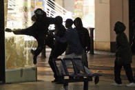 Birmingham City centre saw similar dirsuptions Monday night as rioters attempted to break into the Bullring shopping centre.