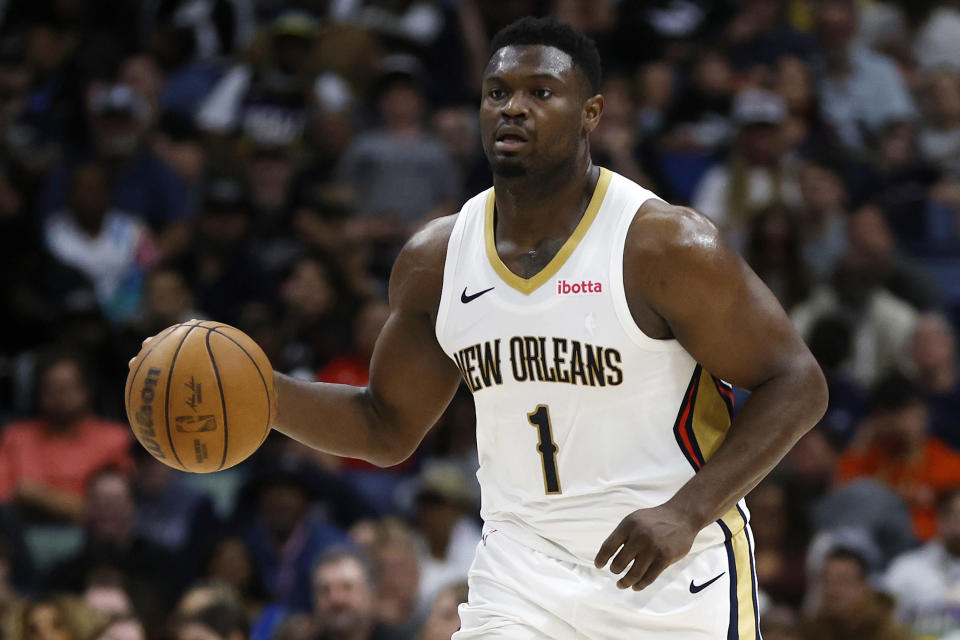 紐奧良鵜鶘球星Zion Williamson。(NBA Photo by Chris Graythen/Getty Images)