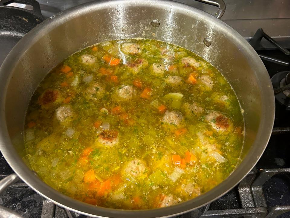 Adding meatballs to Ina Garten's Italian Wedding Soup