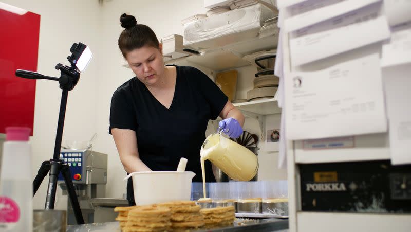 "Toilet paper cakes" made by a bakery in Helsinki