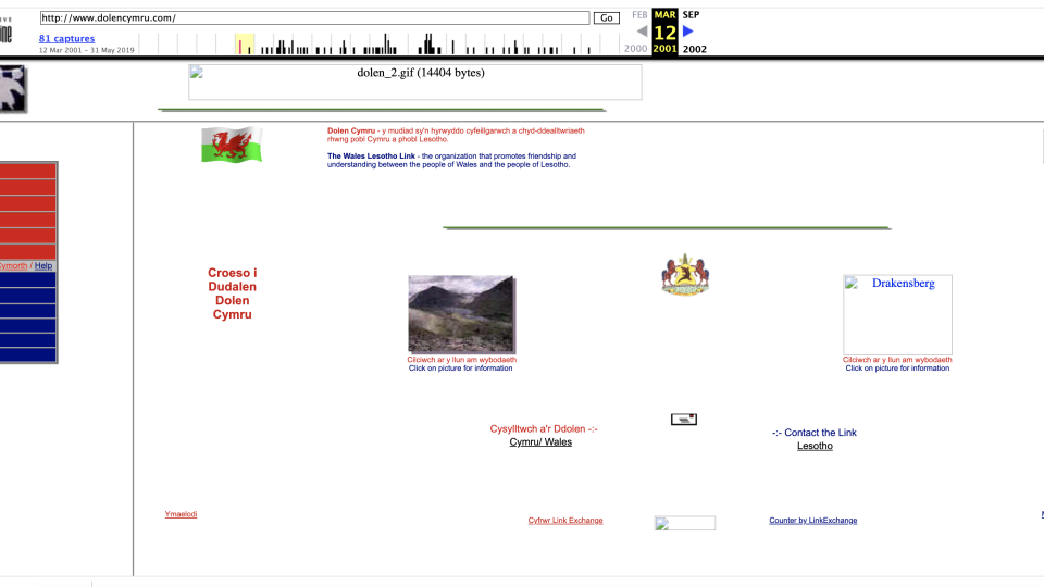 This internet archiving tool shows the URL was once correct