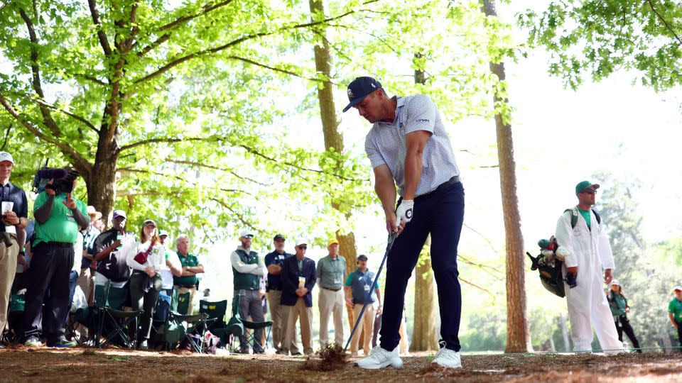 DeChambeau played out of the woods to set up a birdie. - Maddie Meyer / Getty Images