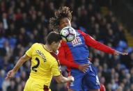 Britain Football Soccer - Crystal Palace v Burnley - Premier League - Selhurst Park - 29/4/17 Crystal Palace's Loic Remy in action with Burnley's Matthew Lowton Reuters / Stefan Wermuth Livepic