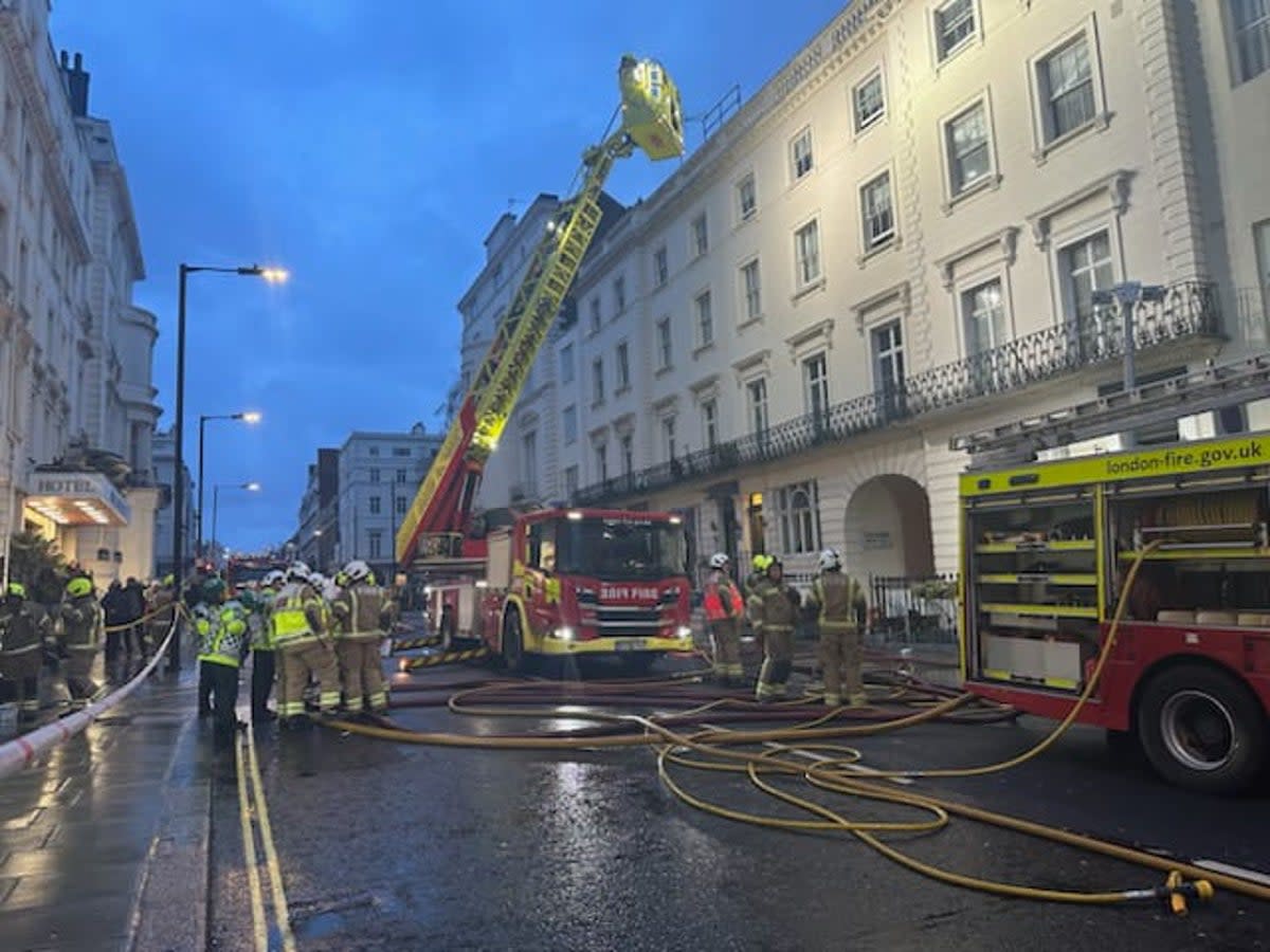 Ten fire engines rushed to the blaze  (London Fire Brigade)