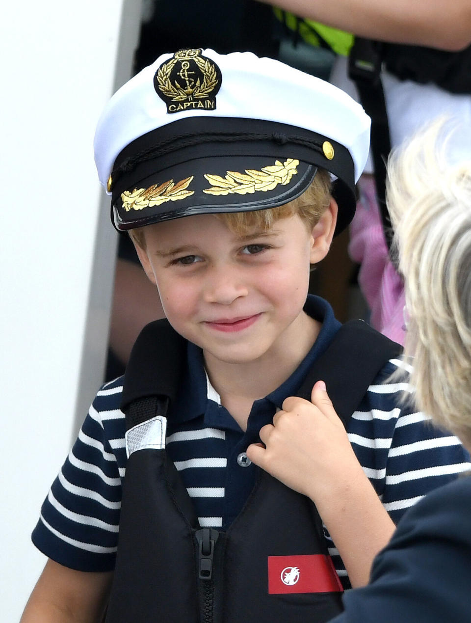 Prince George watches the inaugural King&rsquo;s Cup regatta hosted by the Duke and Duchess of Cambridge on Aug. 8 in Cowes, England.&nbsp; (Photo: Karwai Tang via Getty Images)