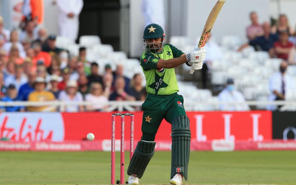 Pakistan's Babar Azam in action during the a T20 cricket match between England and Pakistan - LINDSEY PARNABY/AFP via Getty Images