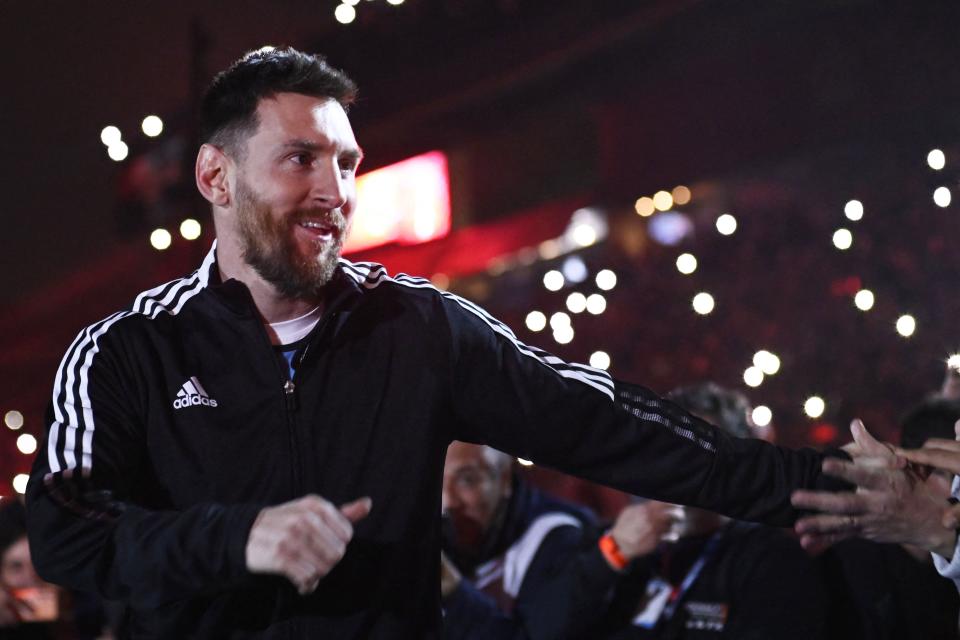 Lionel Messi is the newest player for Inter Miami of MLS. (Photo by STRINGER/AFP via Getty Images)