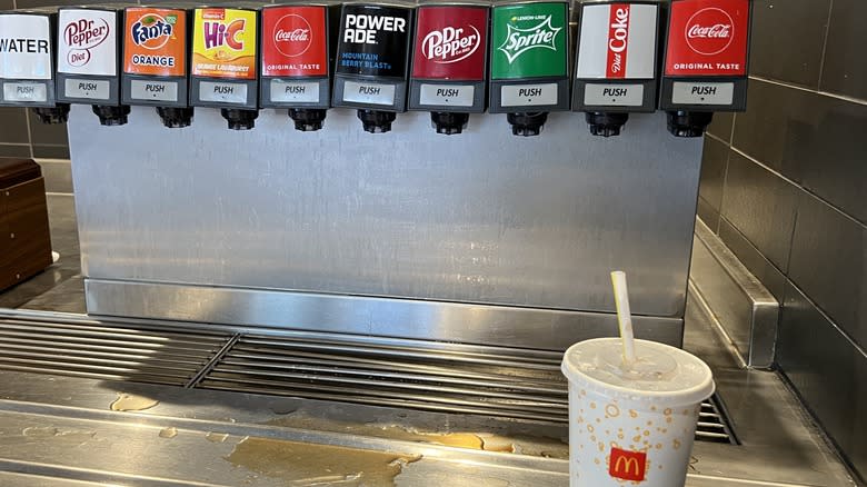 McDonald's soda fountain and cup