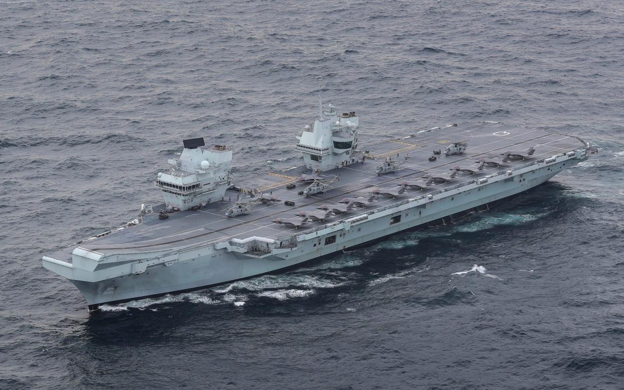 The £3billion HMS Queen Elizabeth, which will sail through the South China Sea - Royal Navy