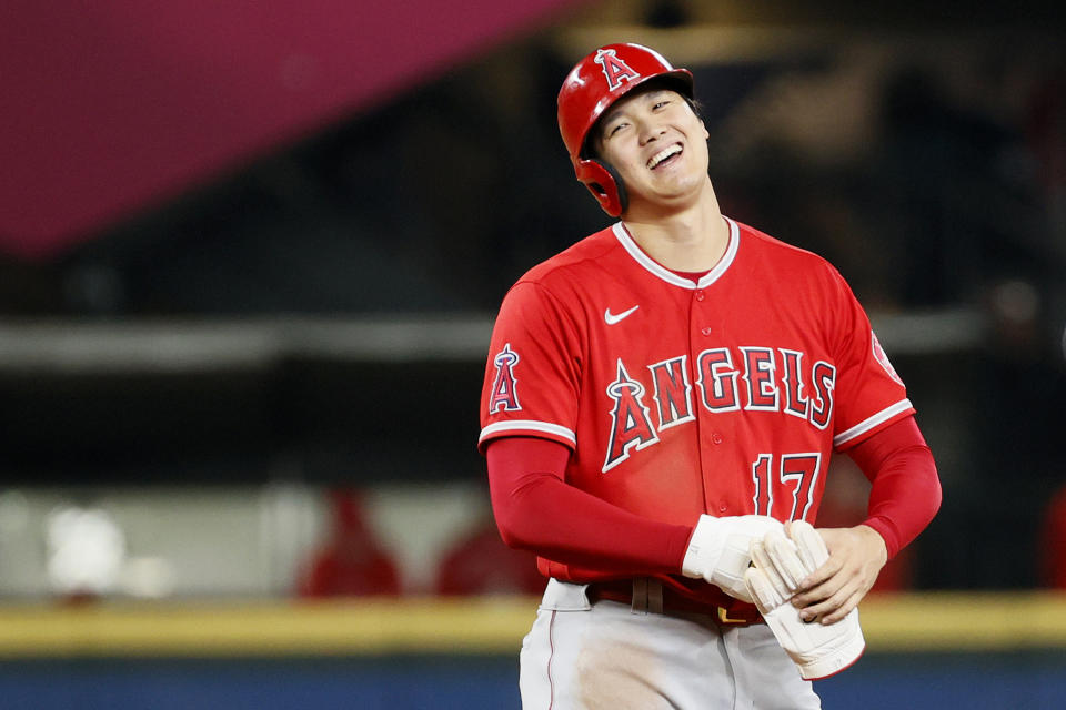 大谷翔平本季表現讓他成為各大獎項的大熱門。(Photo by Steph Chambers/Getty Images)