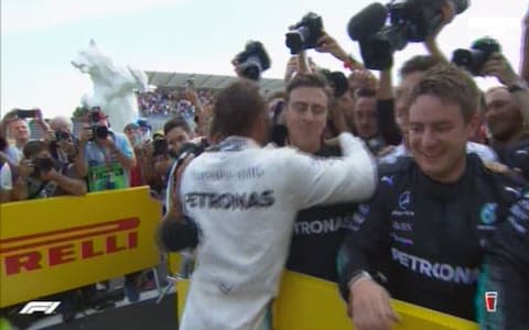 The race winner, Lewis Hamilton - Credit: SKY SPORTS F1