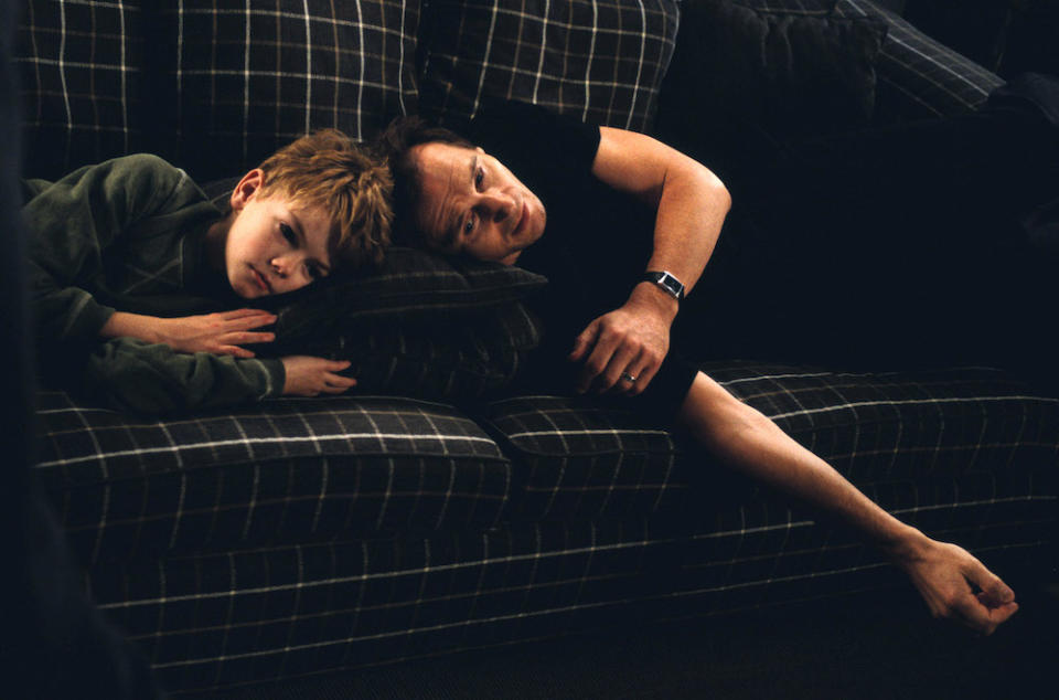 LOVE ACTUALLY, Thomas Sangster, Liam Neeson, 2003, (c) Universal/courtesy Everett Collection