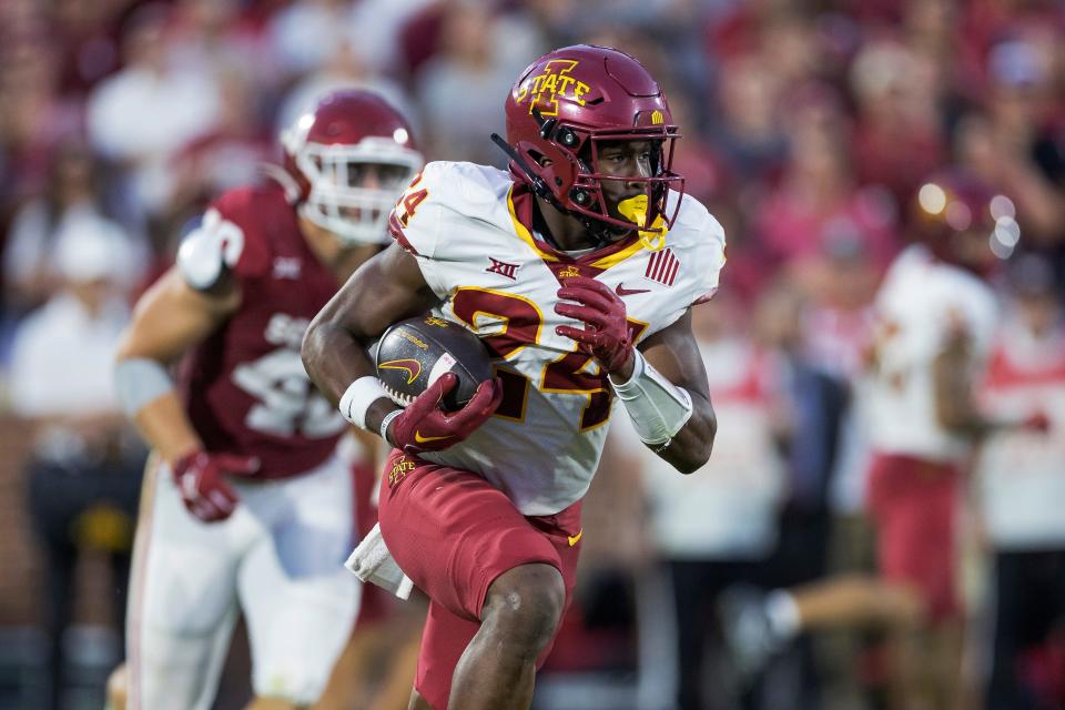 True freshman Abu Sama is becoming a true running force for a young Iowa State football team.