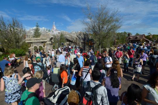 Crowds at Fantasyland at Walt Disney World’s Magic Kingdom. (AP Photo/Phelan M. Ebenhack)