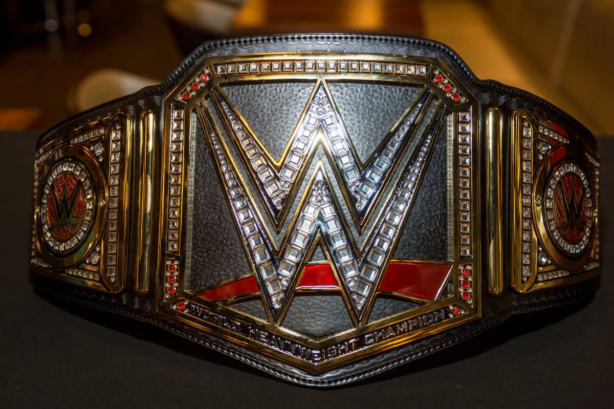 WWE Championship Belt presented during the Beyond Sport United 2016 at Barclays Center on August 9, 2016 in Brooklyn, New York. (Getty Images)