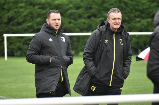 Cherries Women boss Steve Cuss, right (Picture: AFC Bournemouth)