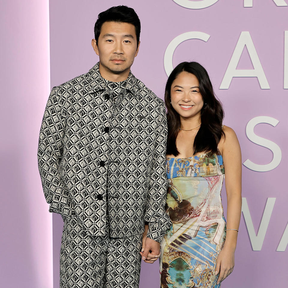 Simu Liu and Allison Hsu attend the 2023 Green Carpet Fashion Awards at NeueHouse Hollywood on March 09, 2023 in Hollywood, California.