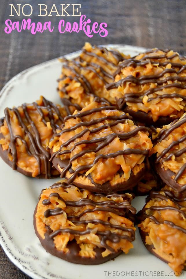 no bake cookies no bake samoa cookies