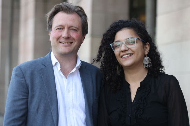 Sanaa Seif with Richard Ratcliffe