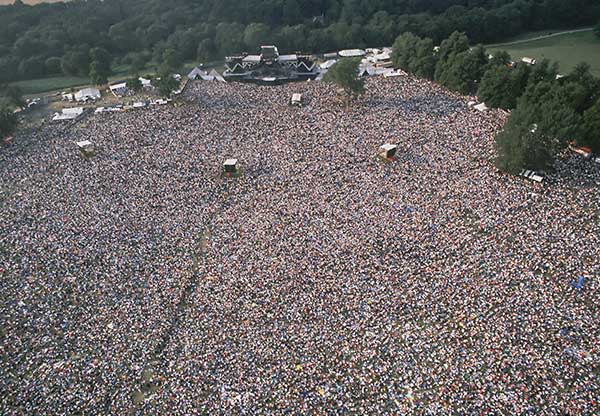 The crowd at Knebworth