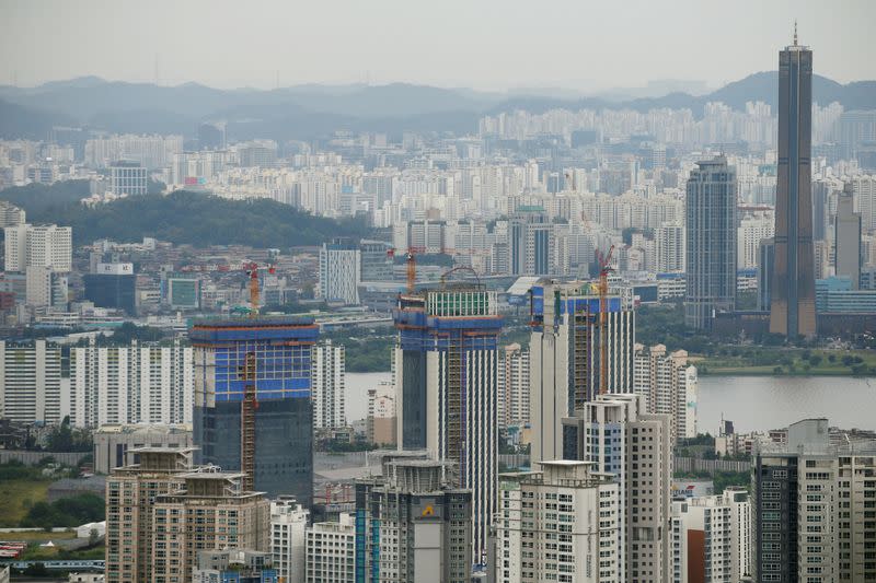 FILE PHOTO: An apartment complex which is currently under construction is seen in Seoul