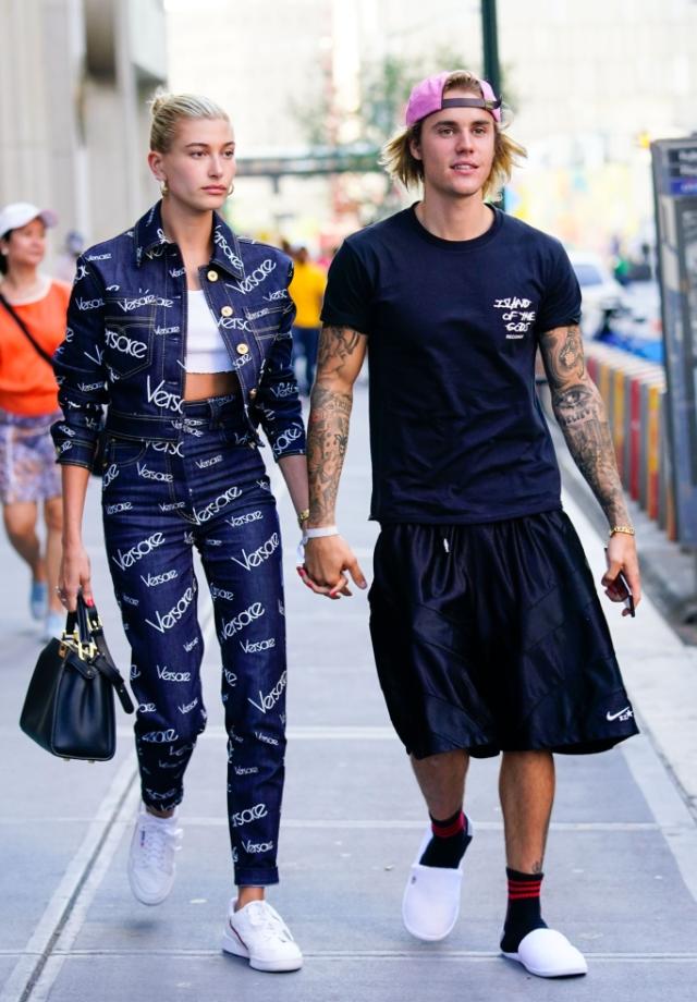 Justin Bieber Shows Off His Louis Vuitton Slippers to Hailey