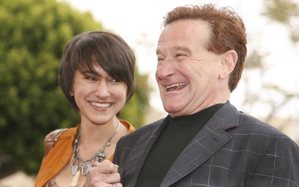 Zelda Williams with her dad, Robin Williams