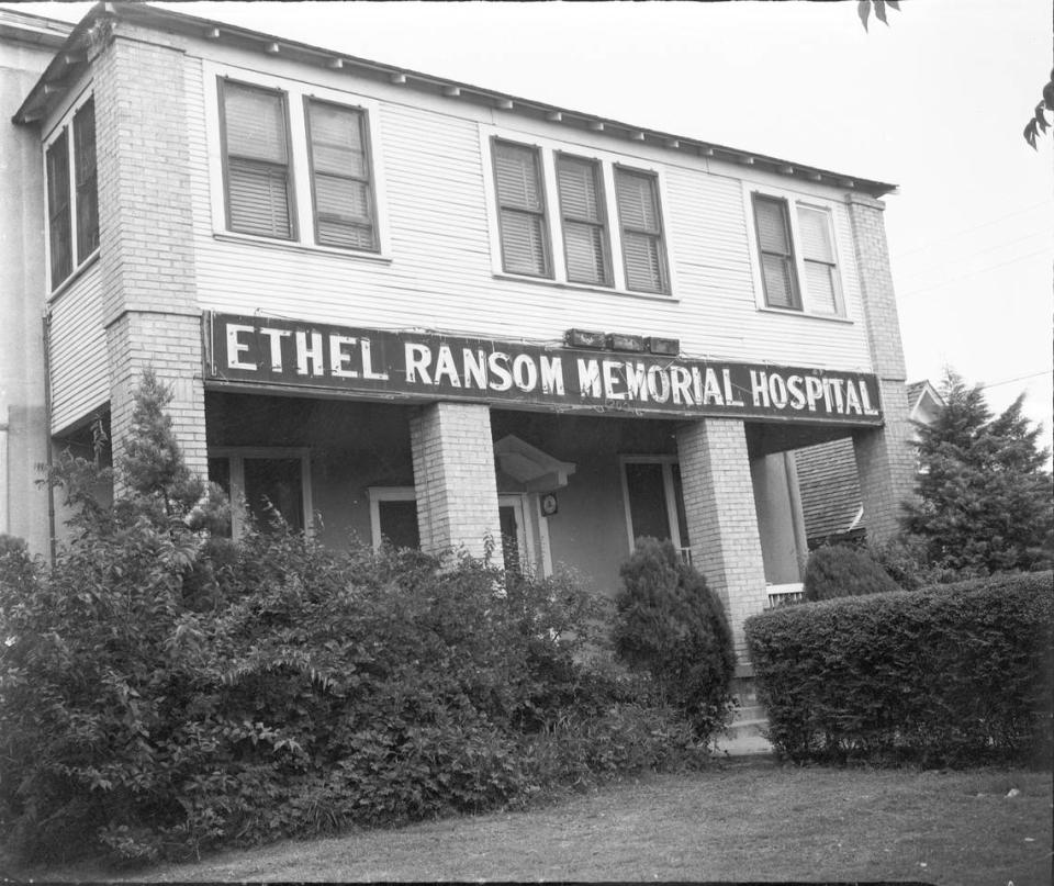 After his wife Ethel Ransom’s death in 1937, Dr. Riley Ransom Sr. renamed the hospital after her. This image shows the hospital, with a small front addition, as it looked in 1946.