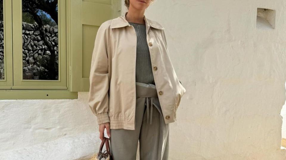 Blanca Miro does 'borrowed from the boys' in a look from Mango