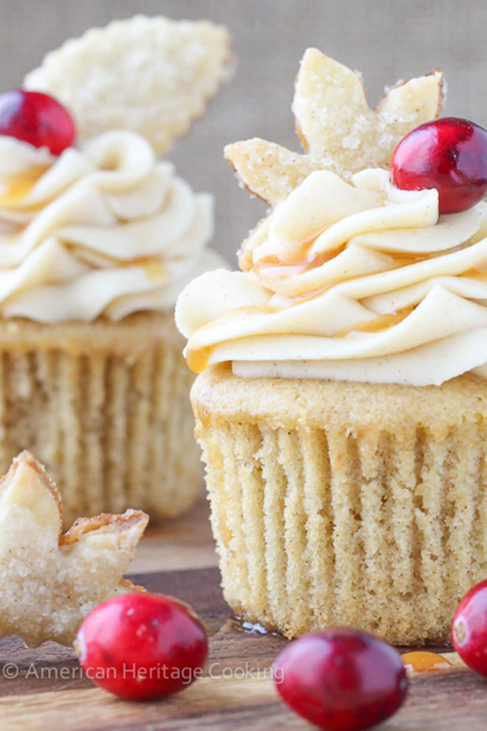 Spiced Apple Cider Cranberry Cupcakes