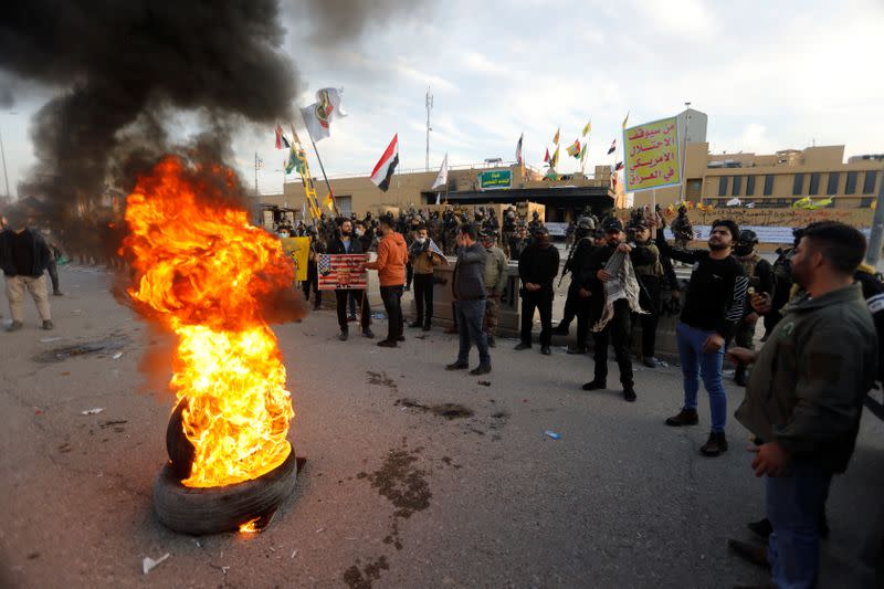 Protests at the U.S. Embassy in Baghdad