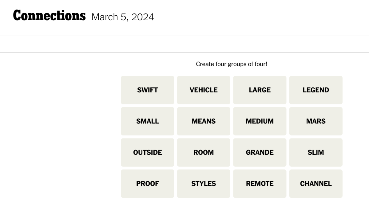 NYT ‘Connections’ Hints and Answers Today, Tuesday, March 5