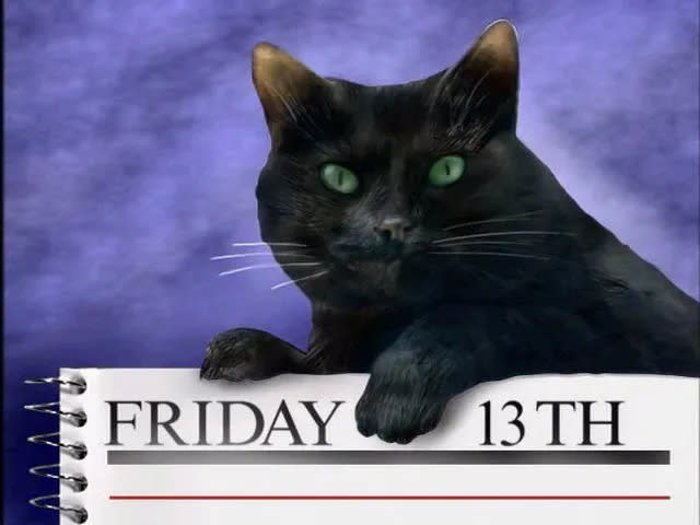 Black cats are considered harbingers of doom on Friday the 13th, according to supersition.