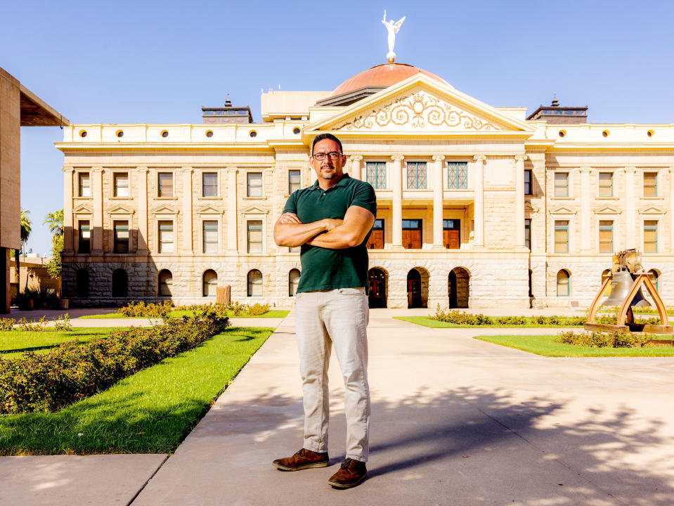 Fontes at the Arizona Capitol in Phoenix on Sept. 5<span class="copyright">Cassidy Araiza for TIME</span>