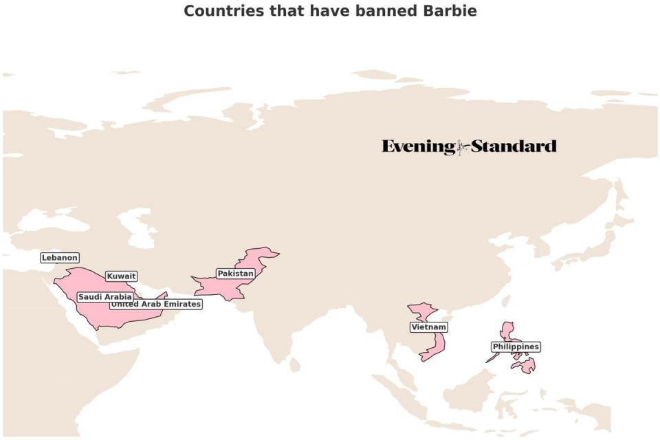 All the countries that have banned Barbie so far (ES)