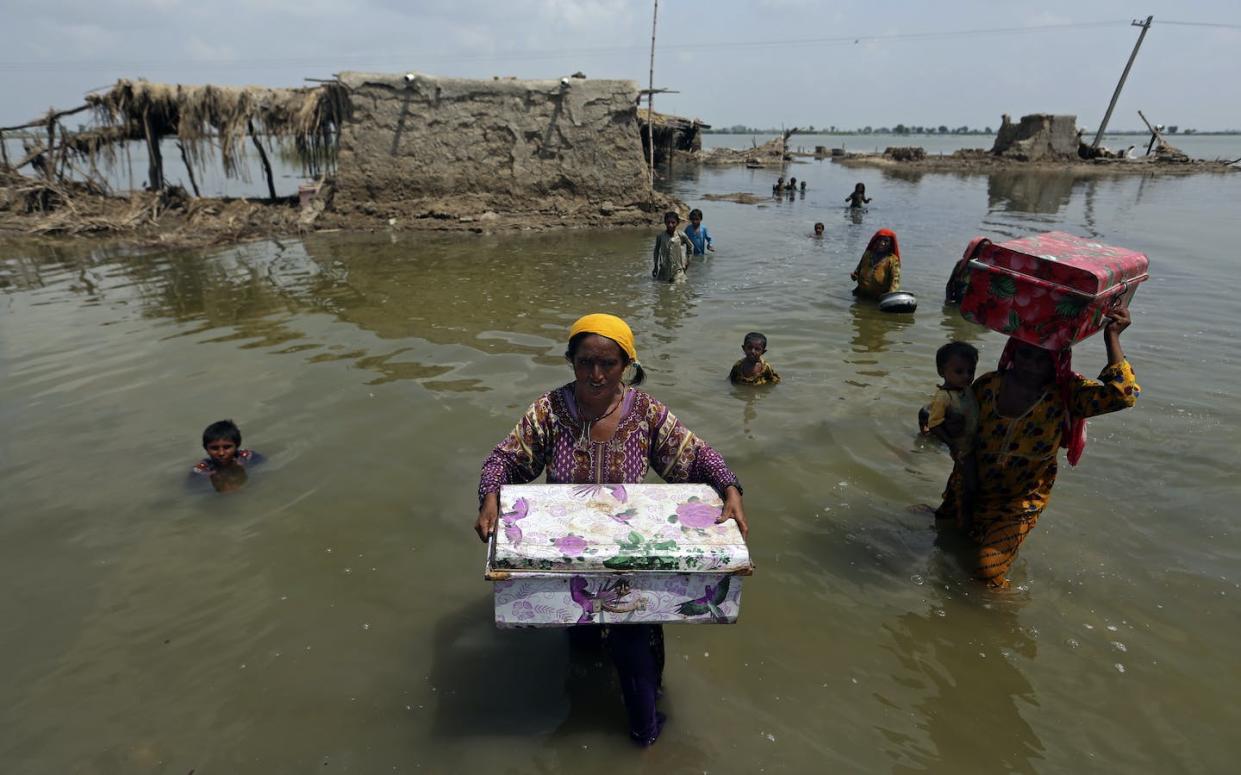 Millions have lost their homes in flooding caused by unusually heavy monsoon rains in Pakistan this year that many experts have blamed on climate change. (AP Photo/Fareed Khan)