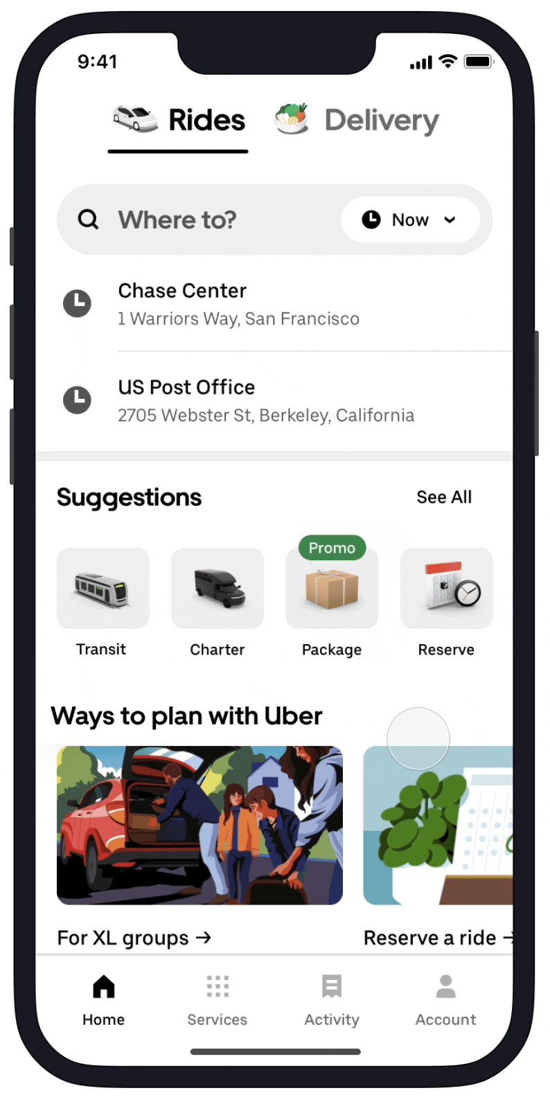 Uber's "Return a Package" feature launches in select markets Wednesday.