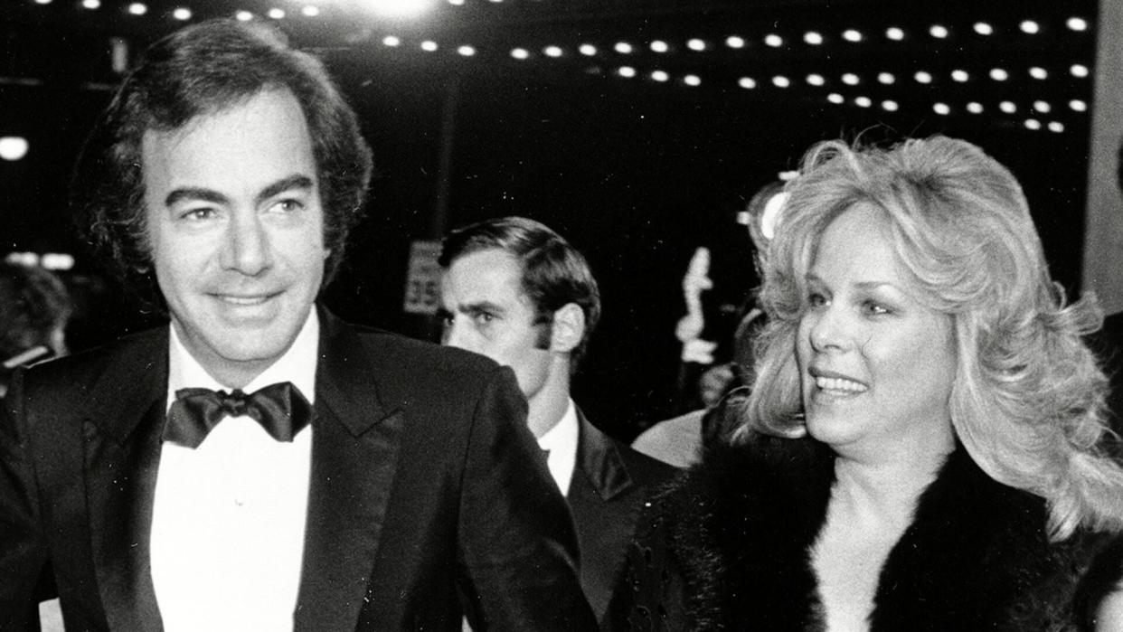 Mandatory Credit: Photo by HARMS/AP/REX/Shutterstock (6592248a)Diamond Singer Neil Diamond arrives with his wife, Marcia, and daughter, Elyn, at the premiere of "The Jazz Singer," in Century City, Ca.