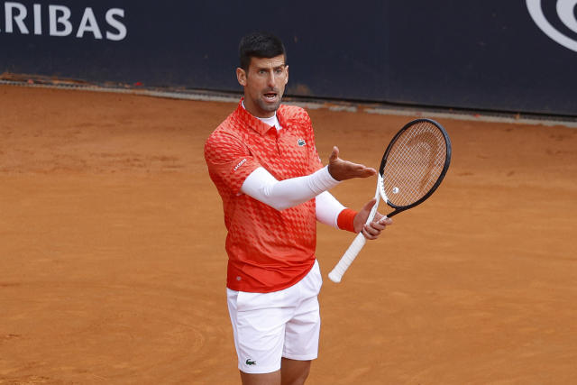 Novak Djokovic engaged in furious row with umpire in Italian Open loss